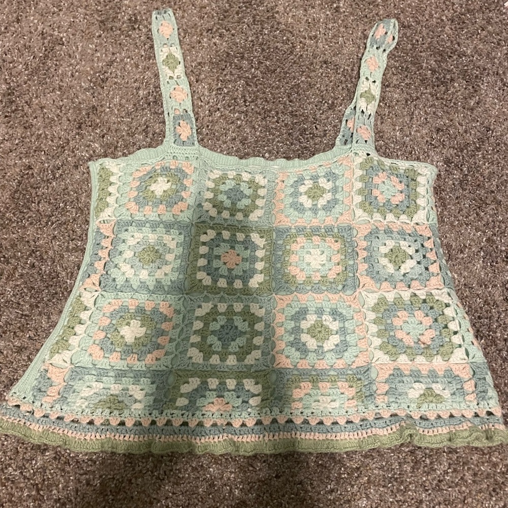 Cottagecore crocheted American Eagle top